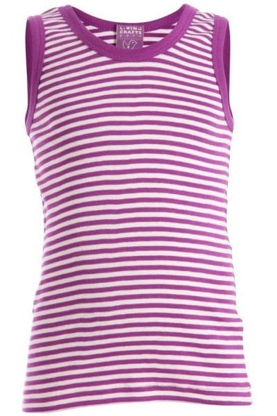 linne barn lila/vit randigt