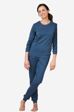 ekologisk pyjamas dam betty blå modell
