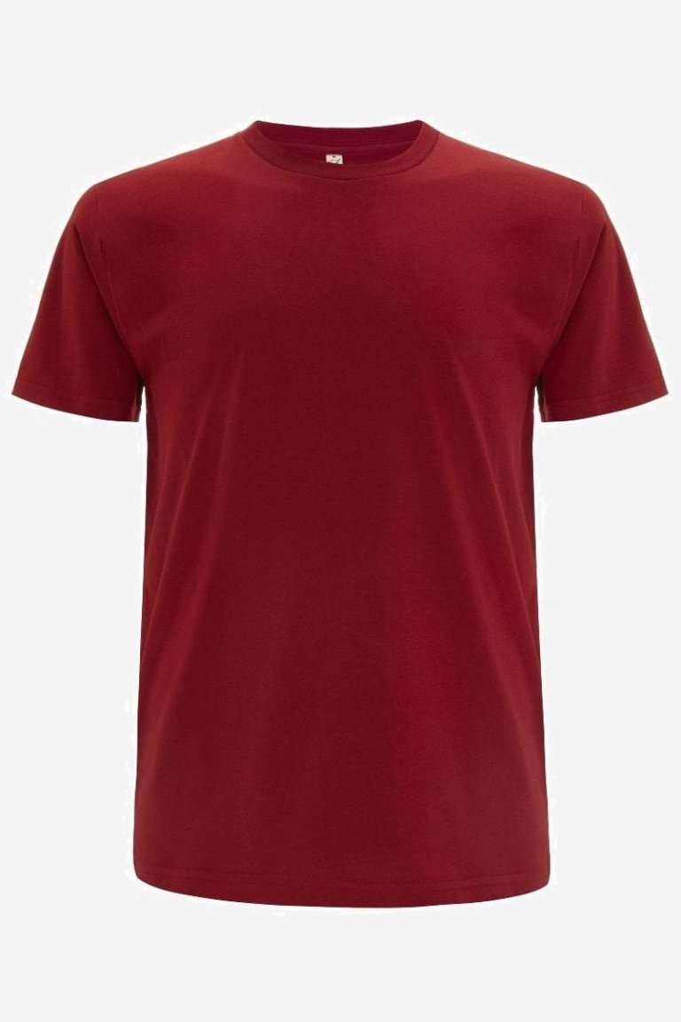 t-shirt herr-unisex mörkröd