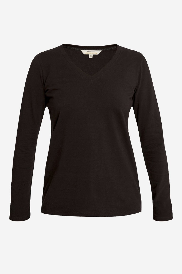 tröja basic v-hals svart