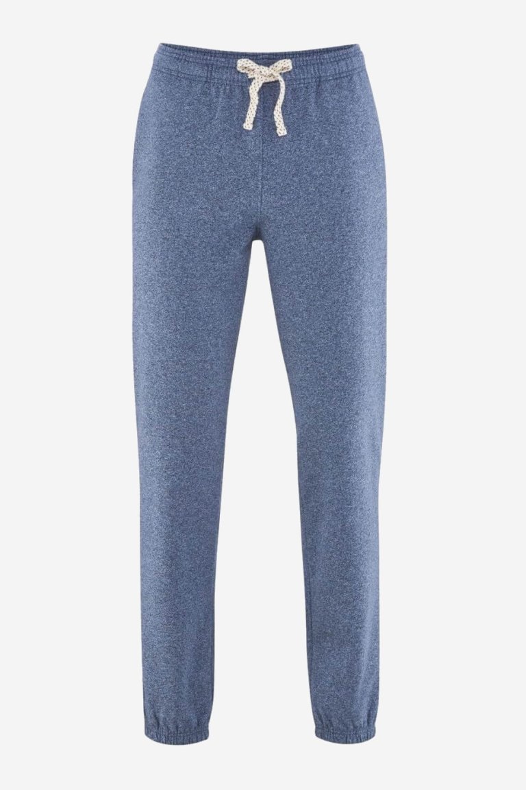joggingbyxor blåmelerad melerad