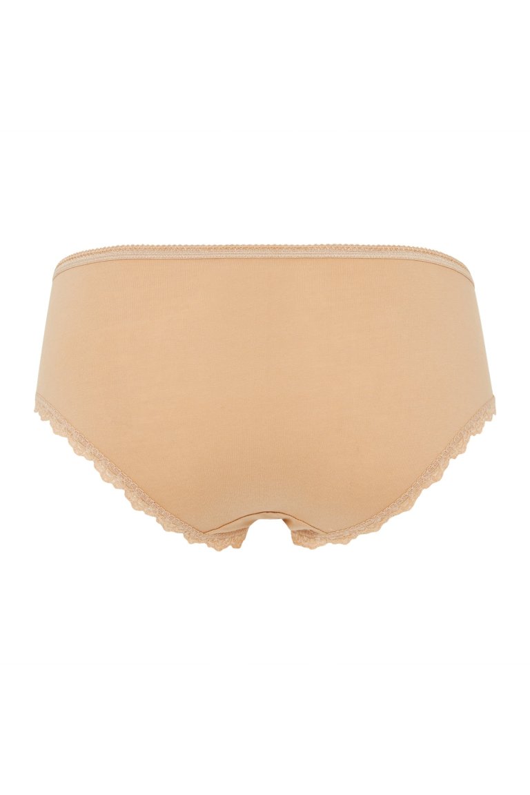 trosor hipster med spets beige baksida