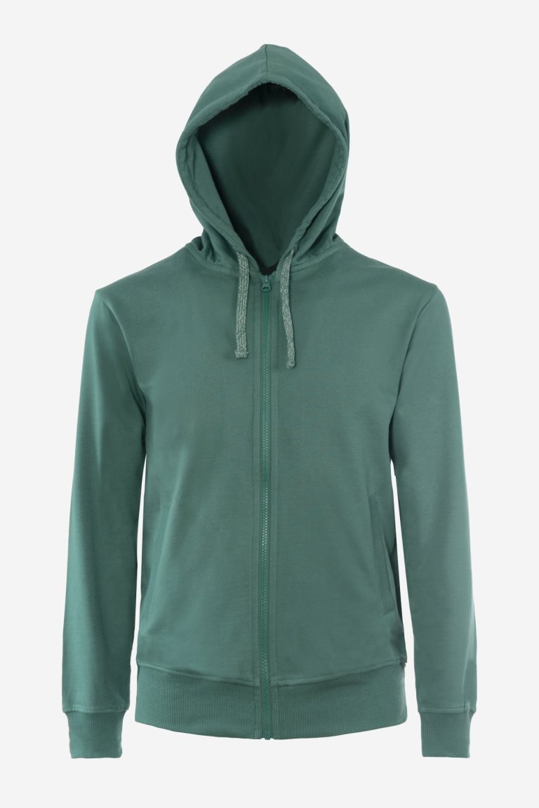 ekologisk hoodie dragkedja herr cameron grön