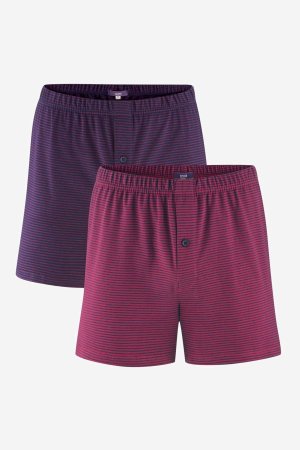 boxershorts ben randiga marinblå/mörkröd