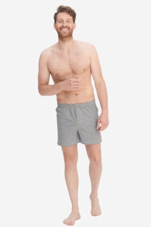 ekologiska boxershorts ben randiga grå modell