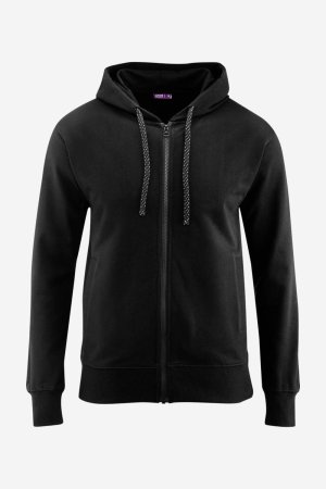 Hoodie dragkedja herr CAMERON svart