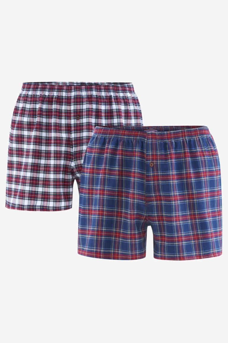 kalsonger boxer flanell boris skotskrutig 2-pack
