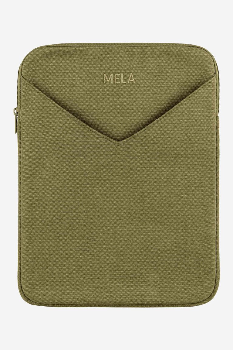 laptop fodral 15" sumit ekologisk fair trade olivgrön