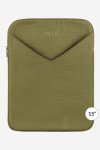 laptop fodral 15" sumit ekologisk fair trade olivgrön etikett