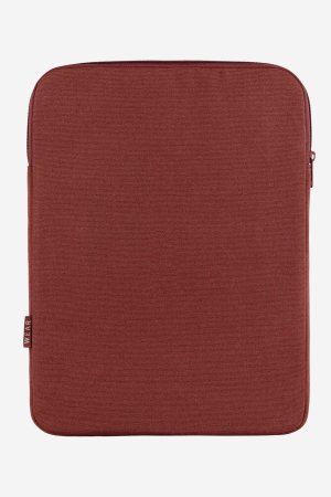 laptop fodral 15" sumit ekologisk fair trade vinröd baksida