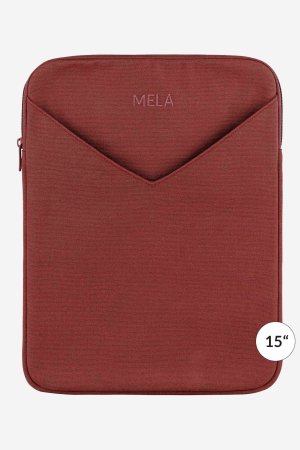 laptop fodral 15" sumit ekologisk fair trade vinröd etikett