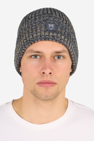 mössa blå melerad modell