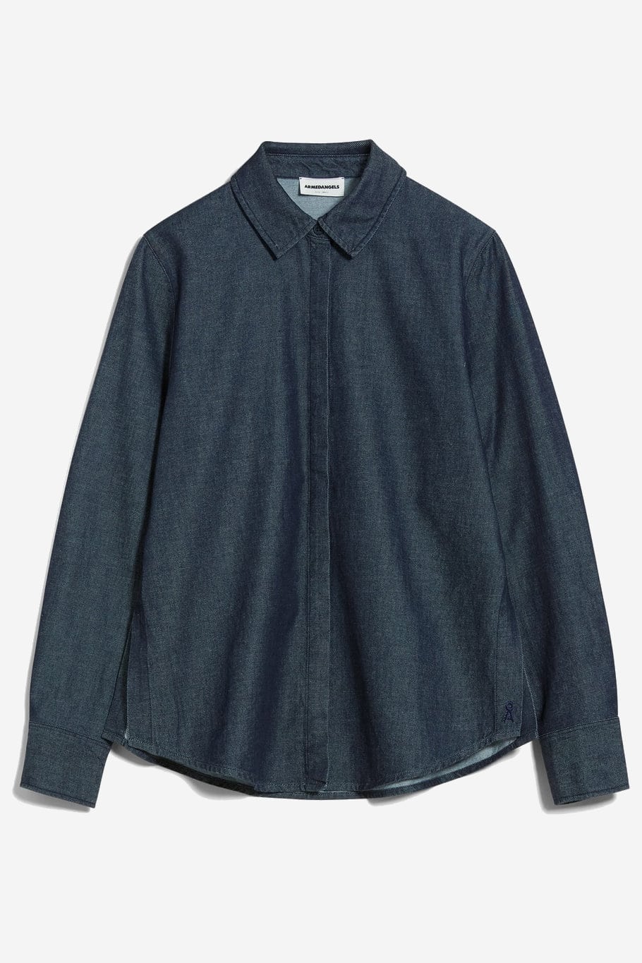 ekologisk jeansskjorta lamilaa mörkdenim