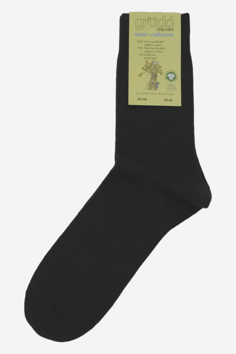 ekologiska strumpor unisex ullmix tunna mörkgrå
