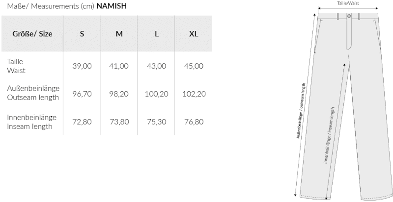 byxor herr resårmidja namish mått