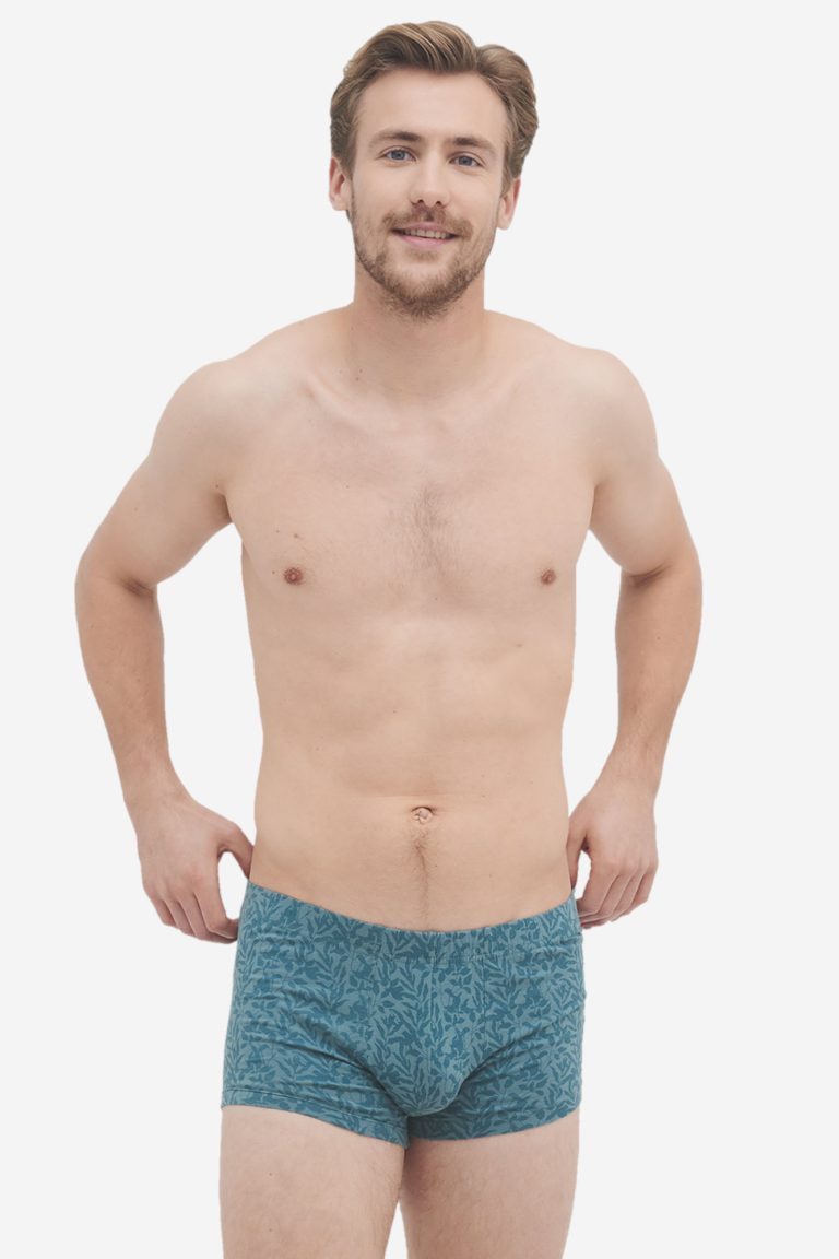ekologiska kalsonger boxer hogan 2-pack bladmönster/turkos modell