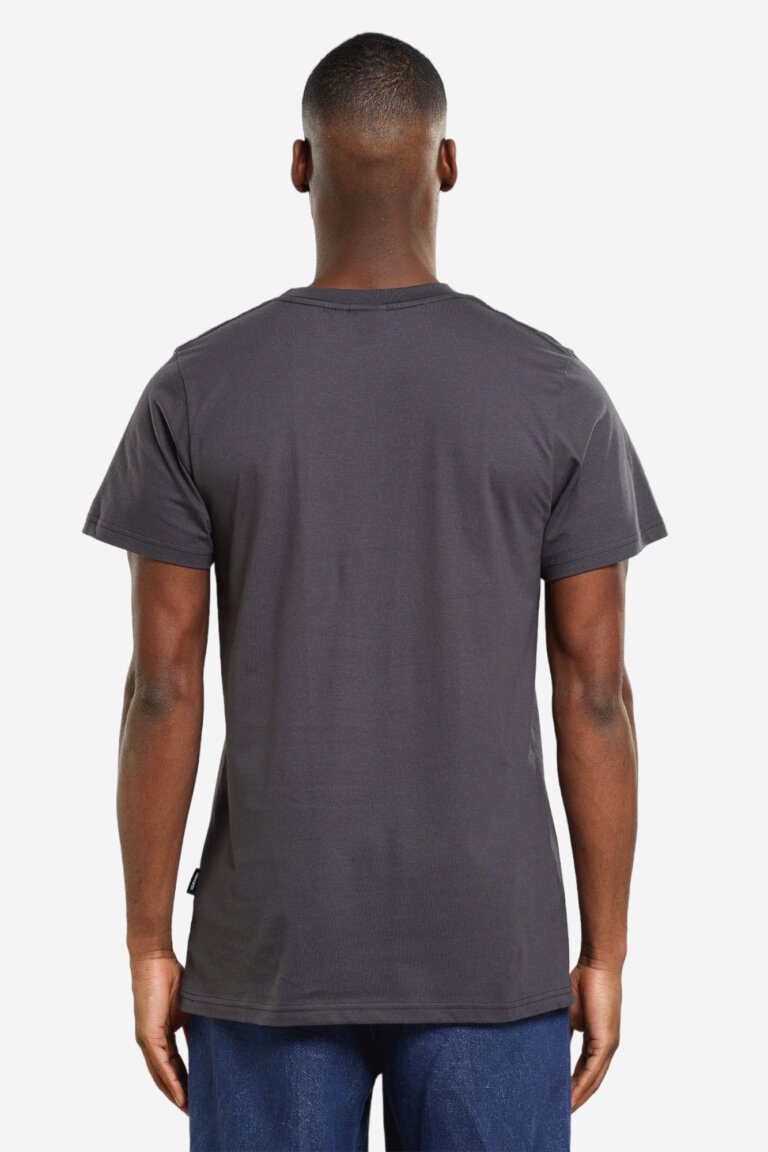 ekologisk t-shirt velo love stockholm mörkgrå modell bakifrån