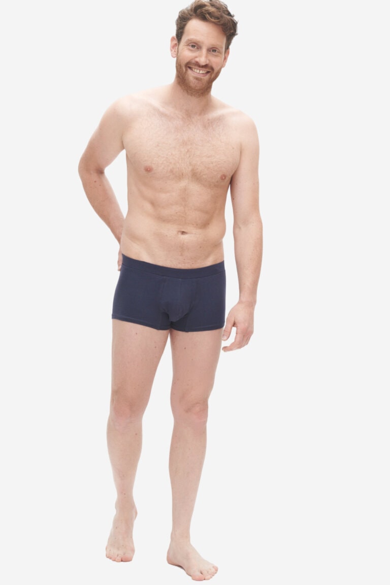 ekologiska kalsonger boxer farell 2-pack marinblå modell helbild