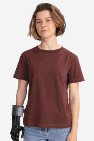 ekologisk t-shirt dam khira brun modell