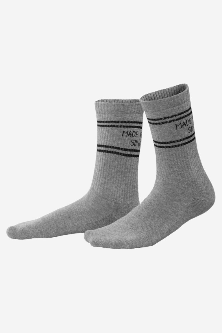 ekologiska tennisstrumpor pepper grå