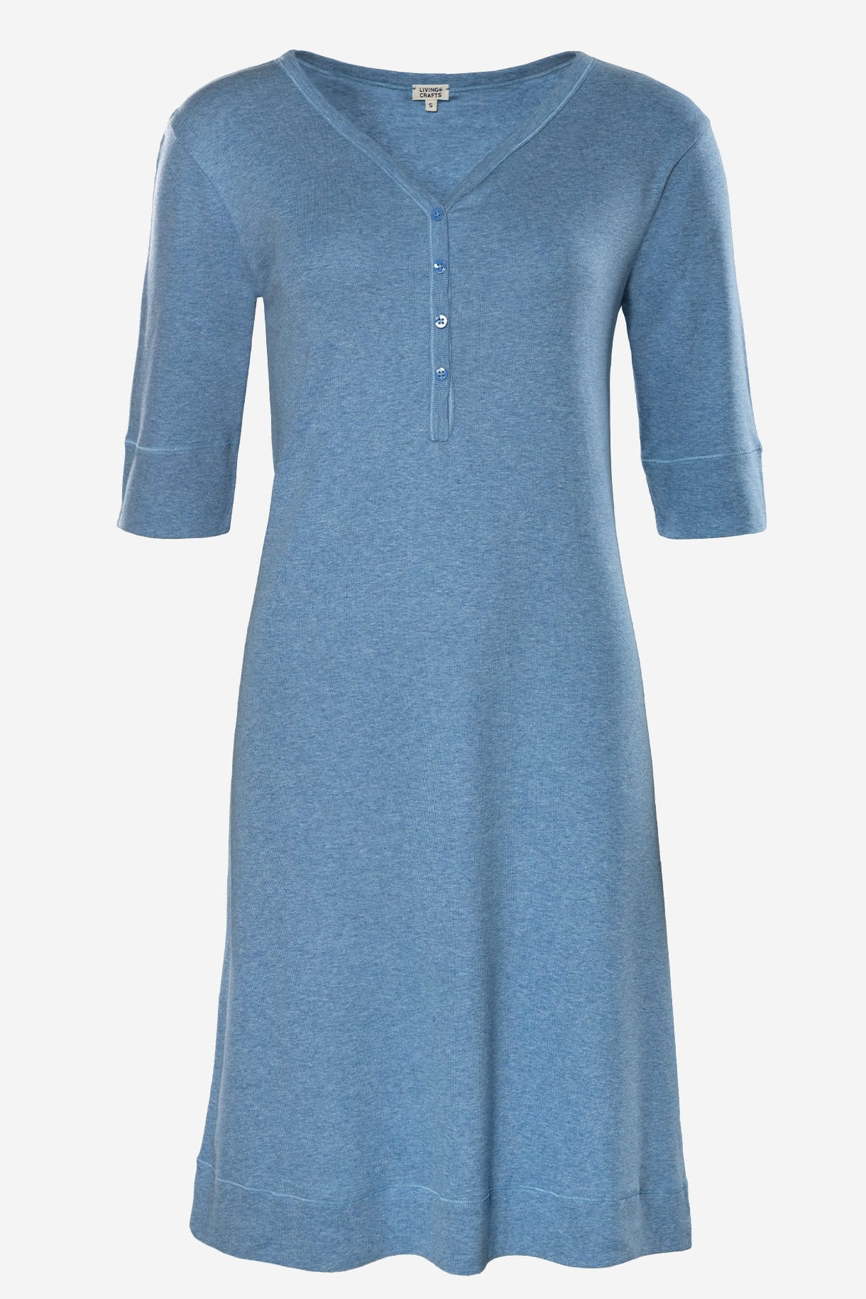 ekologiskt nattlinne halvärm retieba blåmelerad