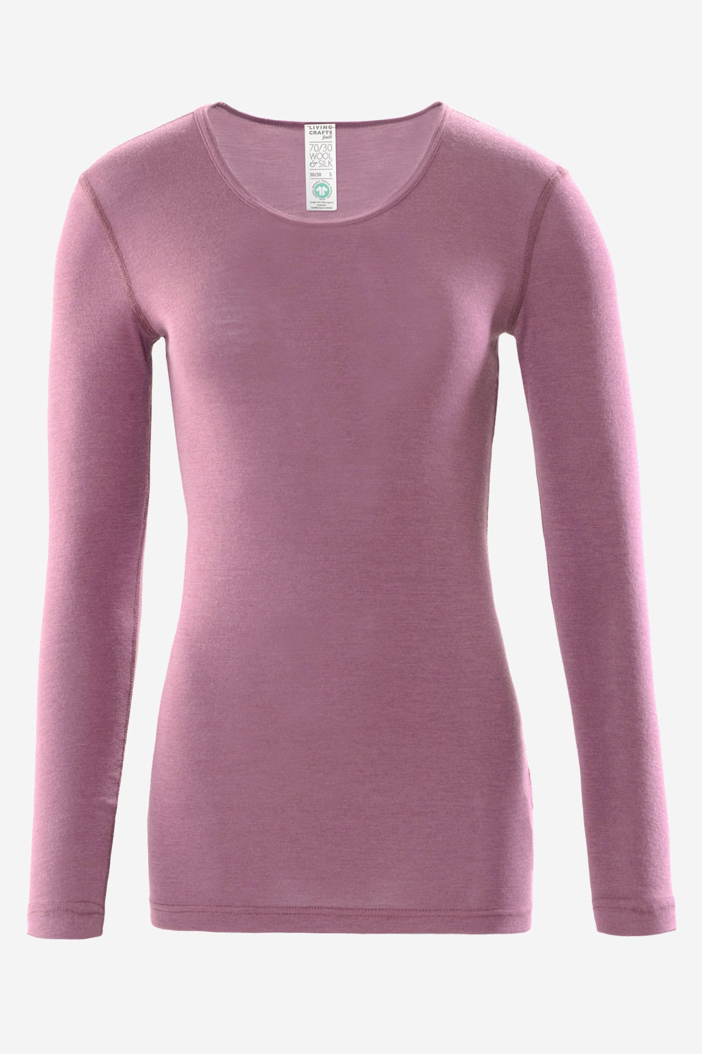 ekologisk undertröja ull/silke felicia rosa