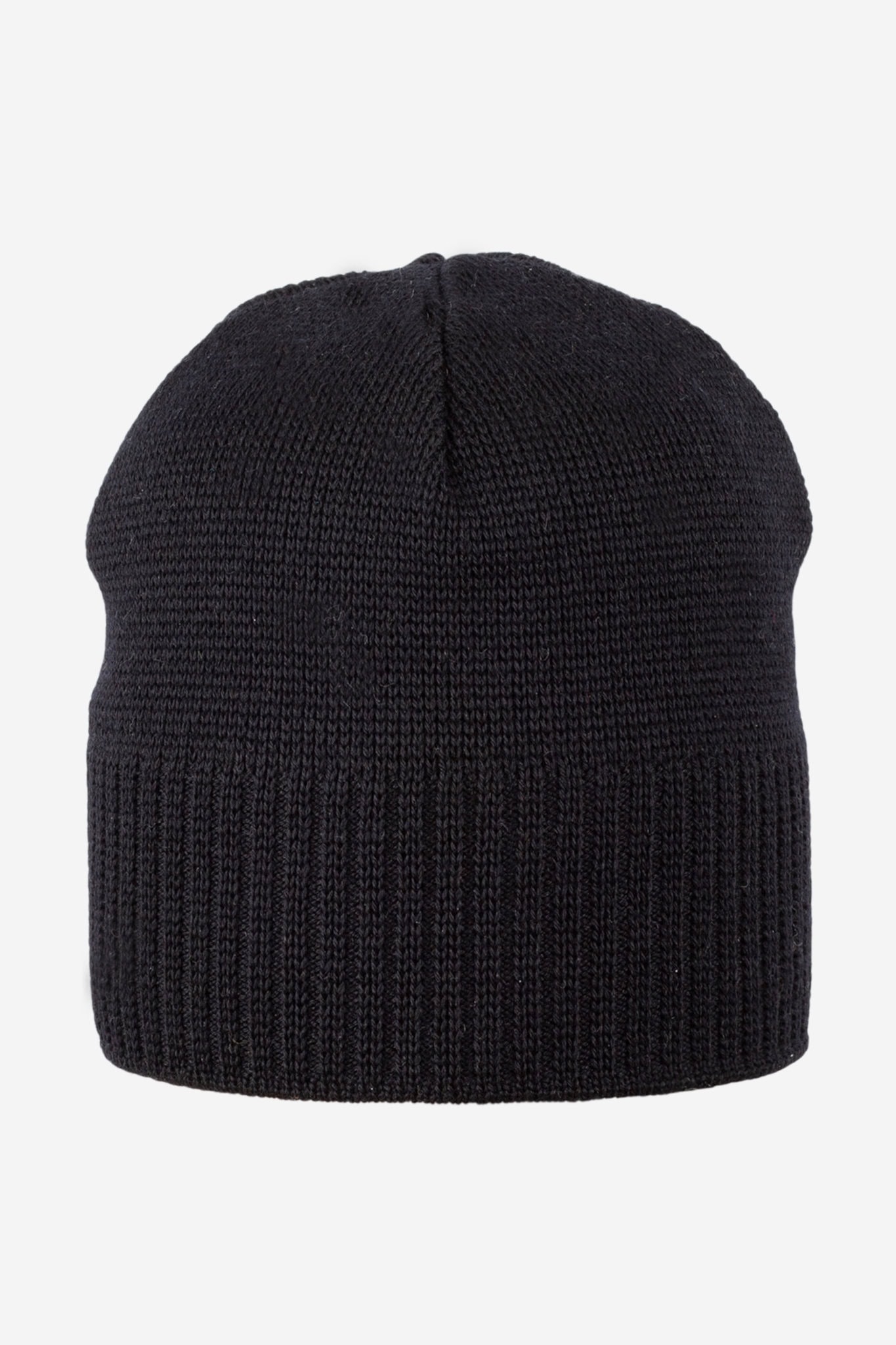 ekologisk mössa fodrad 100% ull unisex svart