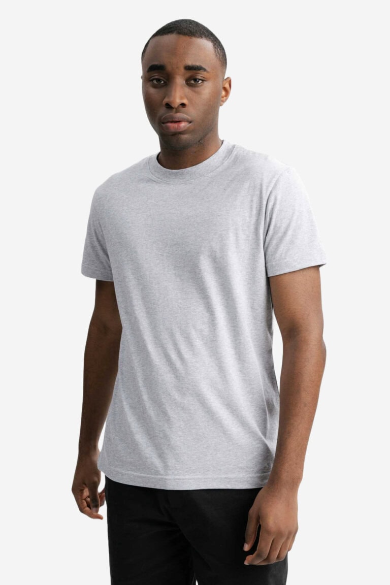 ekologisk t-shirt herr avan gråmelerad modell