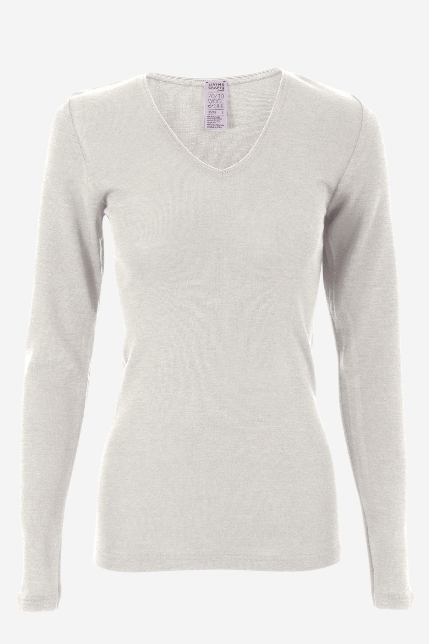 ekologisk undertröja ull/silke felicia naturvit