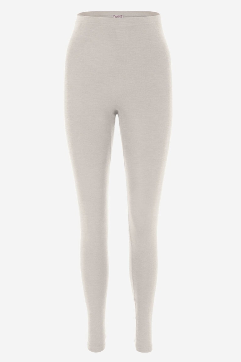 ekologiska leggings ull/silke fenja naturvit