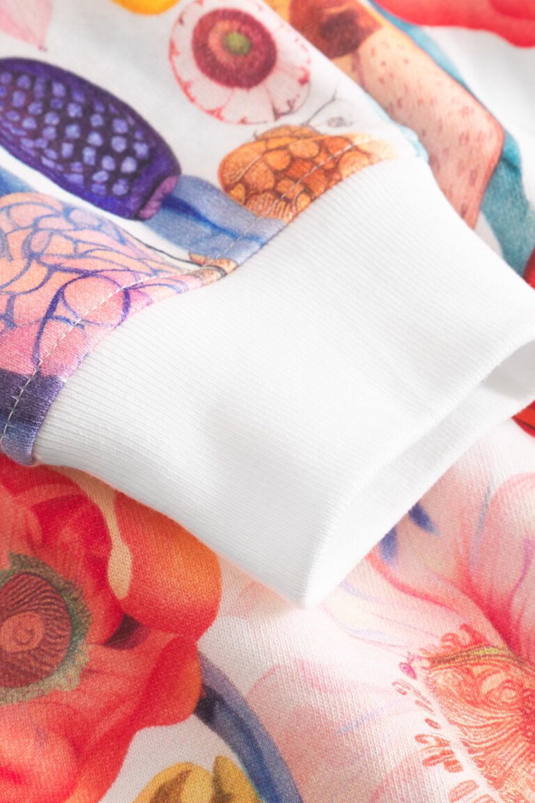 ekologisk tröja sweatshirt dam fantasy flowers aop ystad