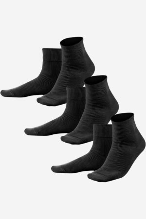 ekologiska strumpor 100% bomull 3-pack svart