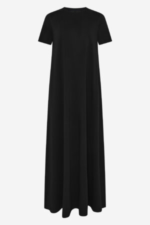 ekologisk maxi t-shirt klänning svart