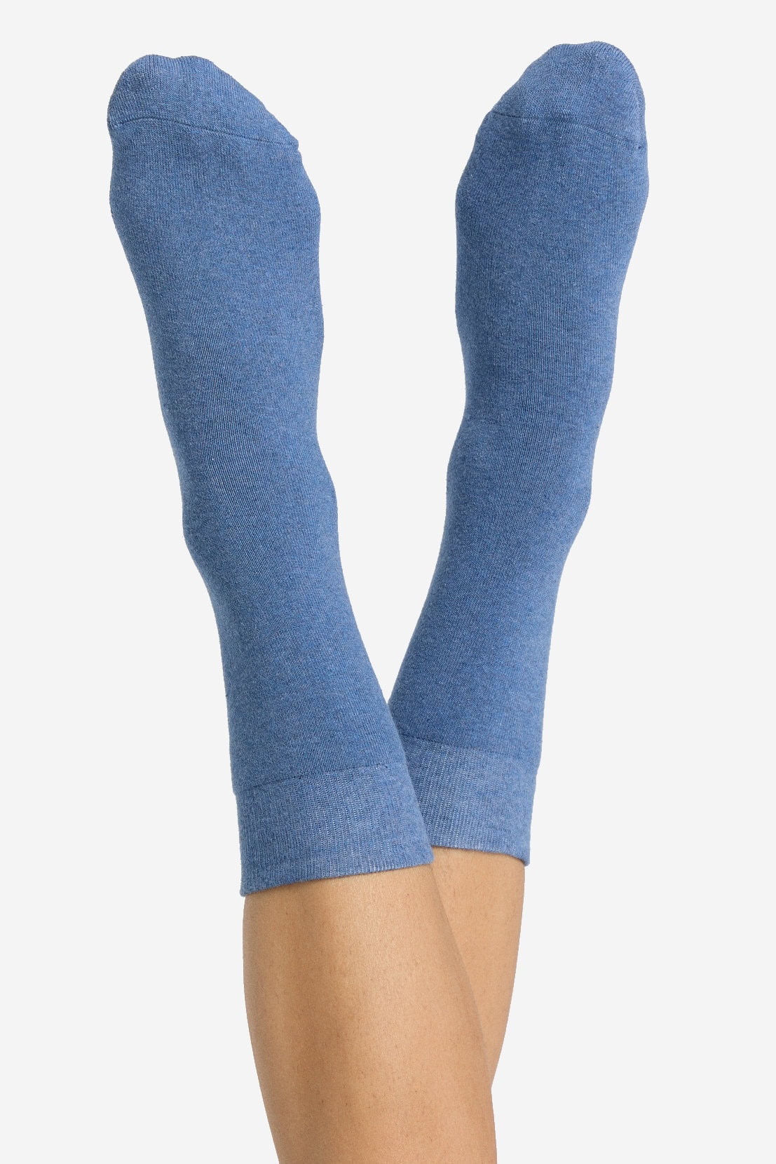 Strumpor frotté unisex blå melerad